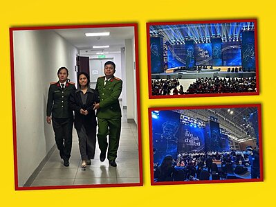 Hơn 3.000 người chờ trong r�t: �Về đ�y bốn c�nh chim trời� v� c� rơi từ s�n khấu xuống� hồ sơ h�nh sự